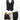Three Pieces Tuxedo Suit with Contrasting Black velvet Lapel, matching bow tie and Black Pants.