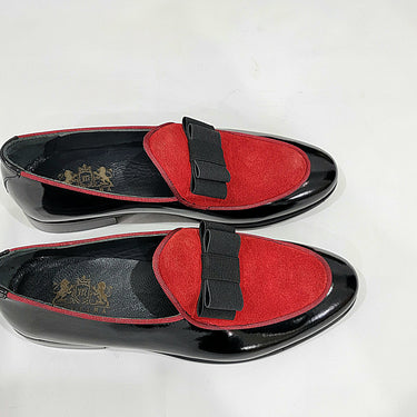 Genuine Shiny Leather Contrasting Men's Dress Shoes