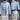 Three Piece Tuxedo Suit with Contrasting White Lapel and White Pants