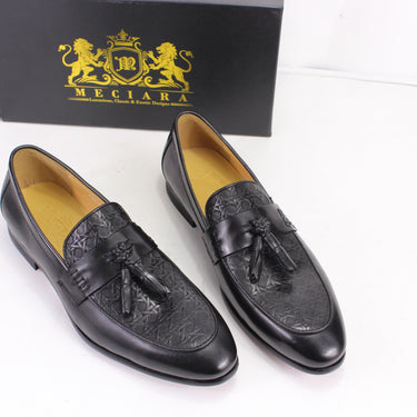 MECIARA - Styled top genuine leather Dress shoes with embossed sole