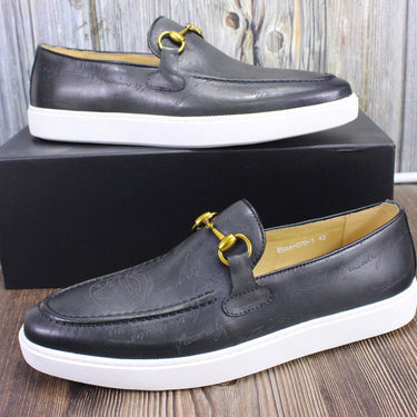 Ruffle Embossed Genuine Leather